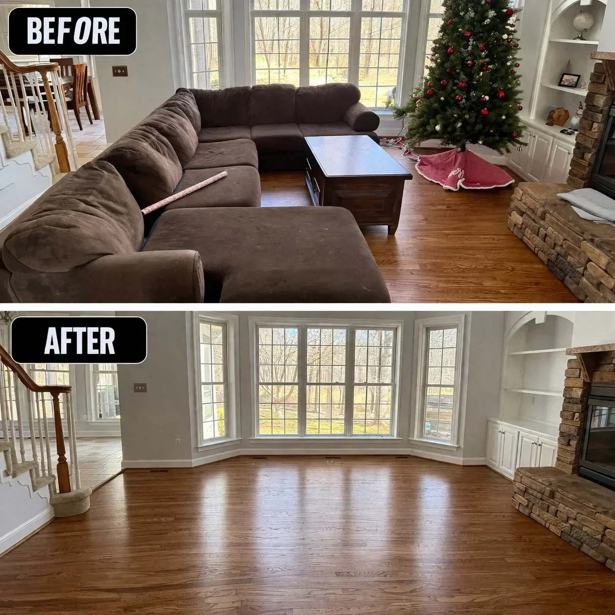 Anderson Removal LLC team clearing out a residential basement during a full property cleanout
