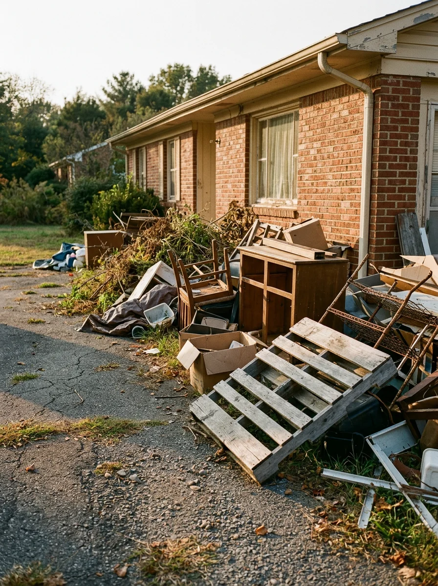 Older residential home in Orange County, Virginia typical of 1980s–1990s construction